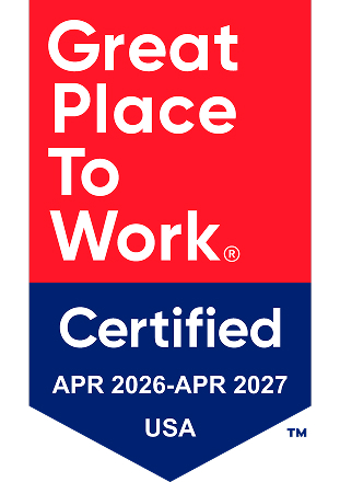 Great Place to Work USA Certified, April 2026 - April 2027 badge